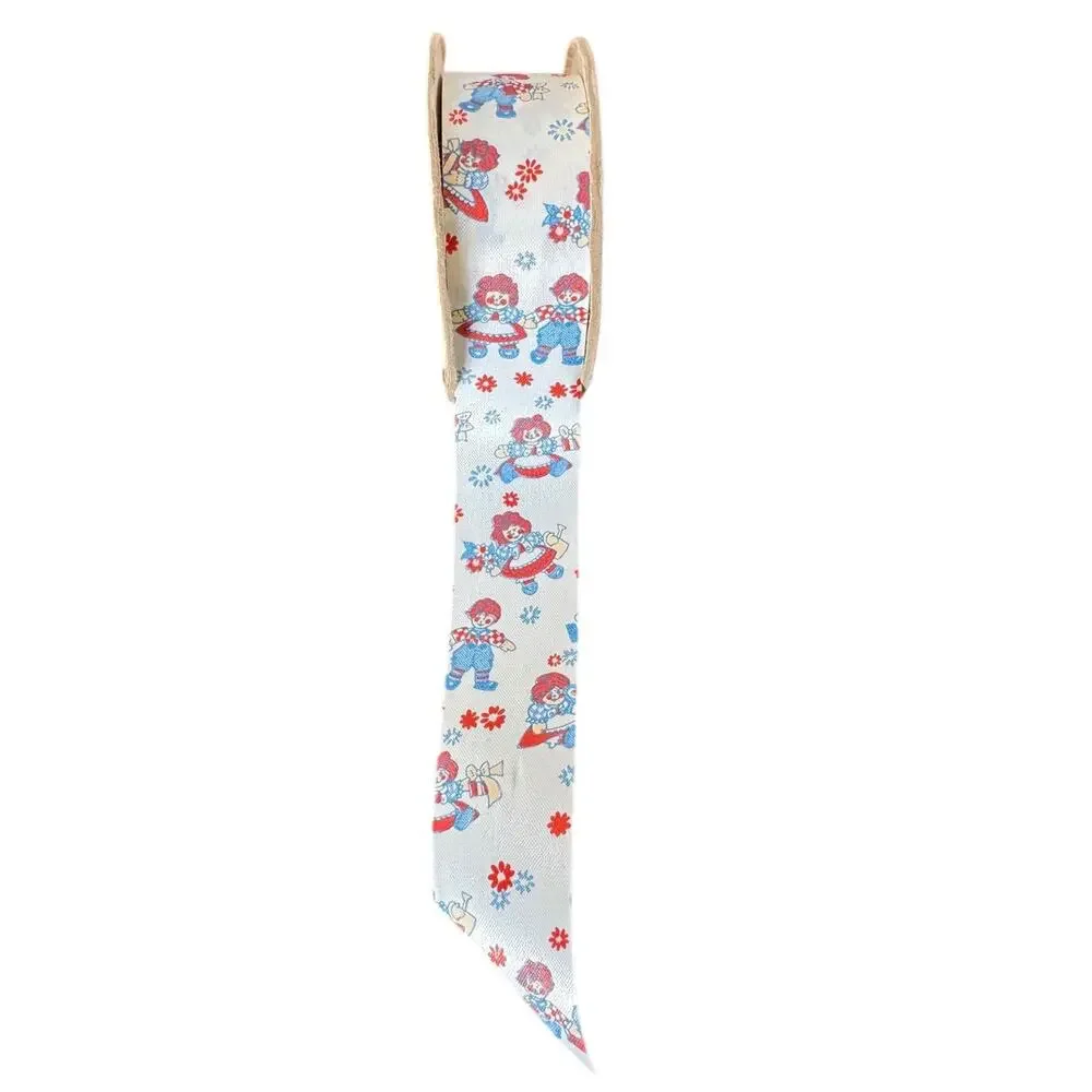 Vintage Ragdoll Print Ribbon Flora-Satin Children World‎ Craft Waterproof USA